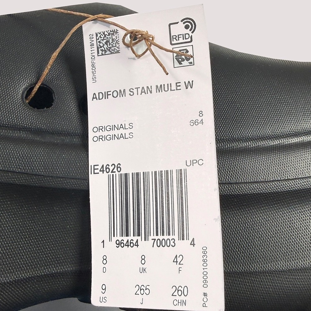 Adidas Adifom Stan Mule / Shoes / Clogs - NEW Womens Size 9 Black  #49263-TOP1 - Picture 4 of 5